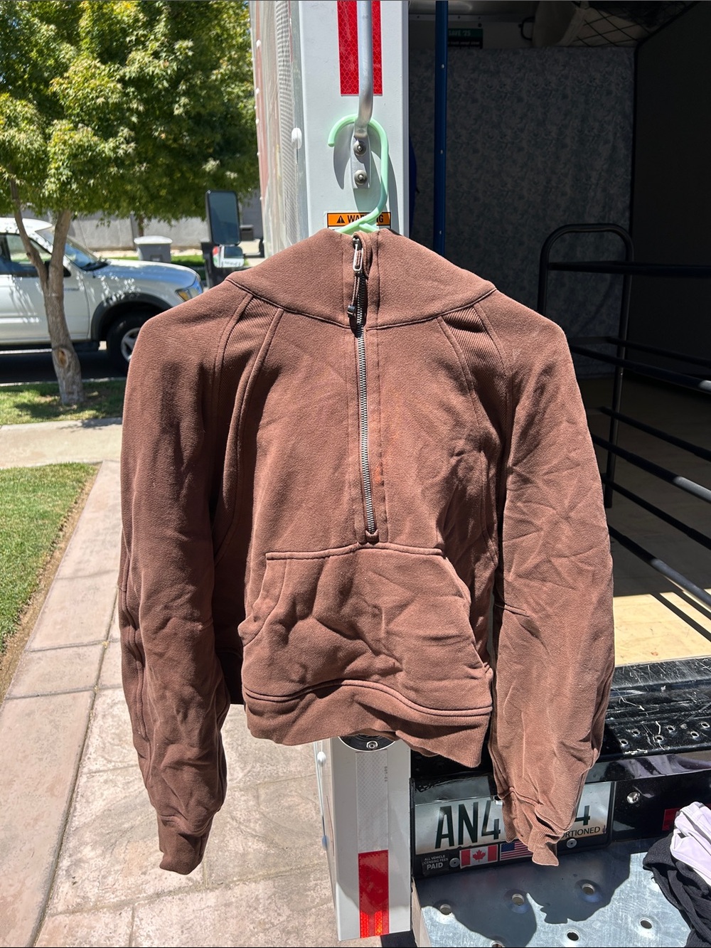 lululemon athletica Brown Half-Zip Crewneck Sweater